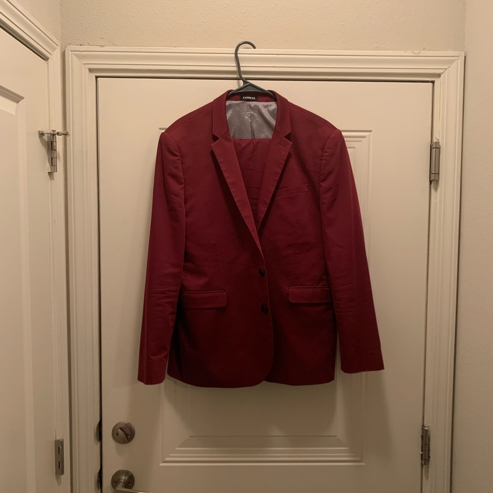 Express Slim fit Burgundy suit 42R